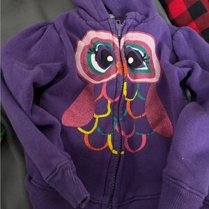Purple Owl Kids Hoodie